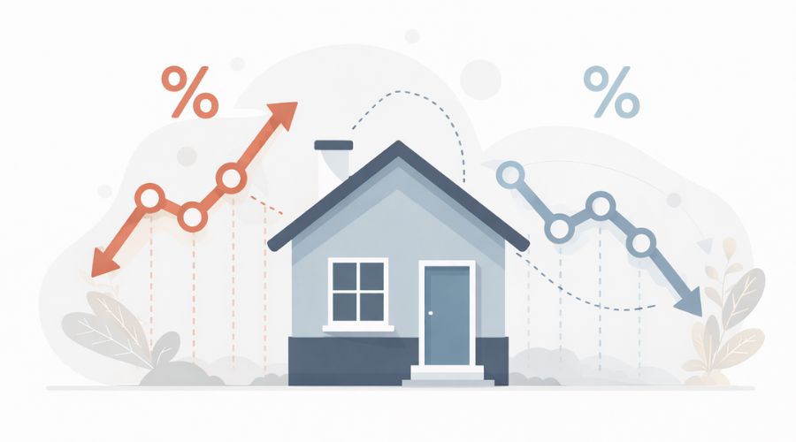 adjustable rate mortgage interest rate changes illustration
