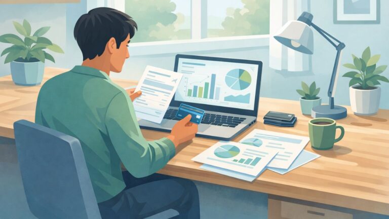 person reviewing balance transfer credit card options in the united states