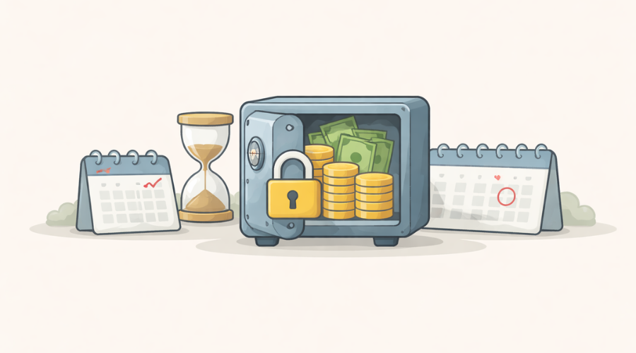 certificate of deposit fixed term locked savings illustration