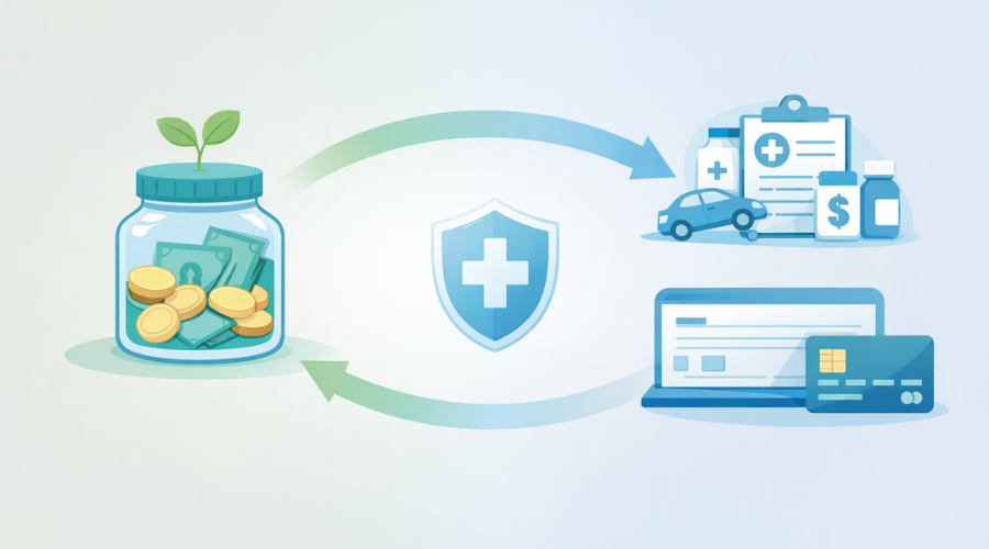 Transfer of emergency funds from savings to checking accounts