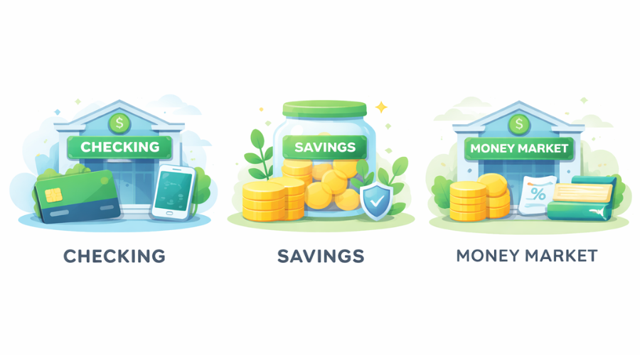 Comparison of checking savings and money market deposit accounts