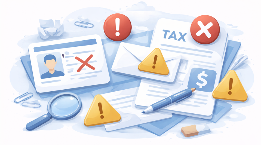 Common mistakes with bank account documents that cause delays