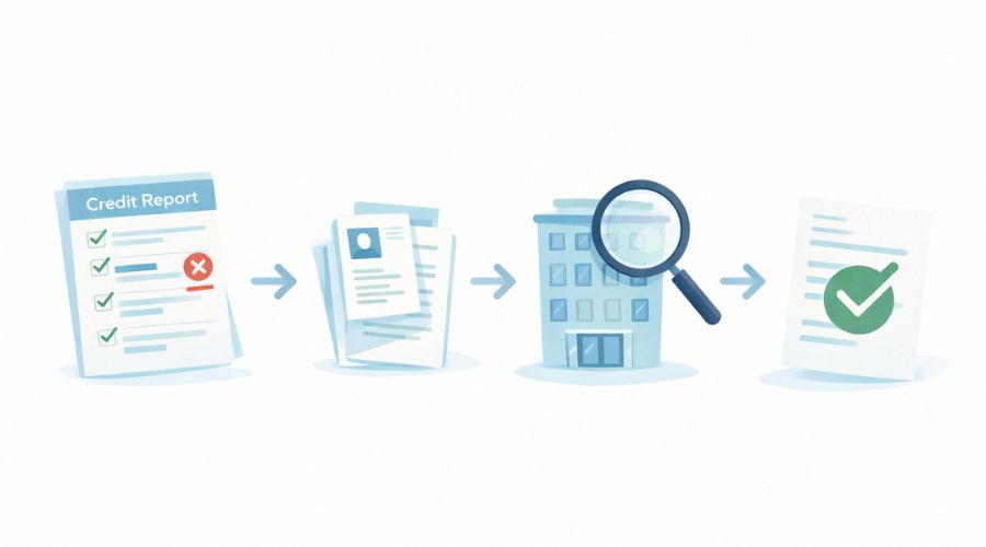 Steps involved in disputing errors with U.S. credit bureaus