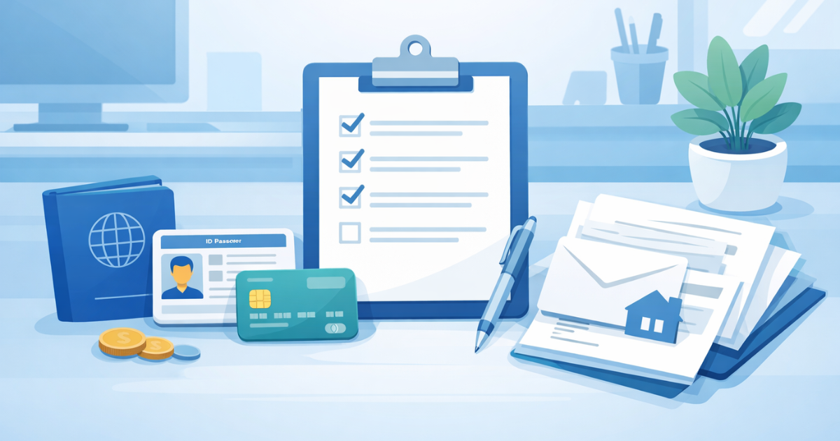 Documents needed to open a bank account in the United States