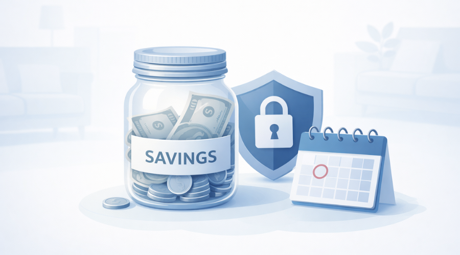 Emergency fund and short-term savings kept in a high yield savings account