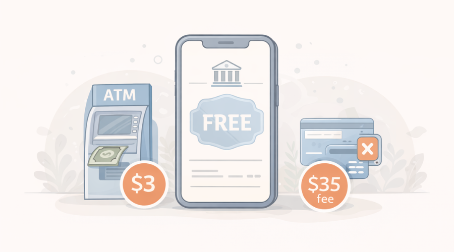 Hidden banking costs despite free checking account