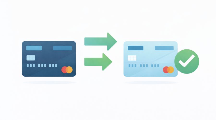 step by step process of moving credit card balance to a new card