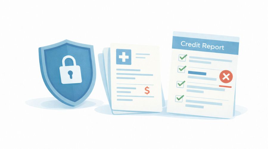 Identity theft and medical debt issues during credit report disputes