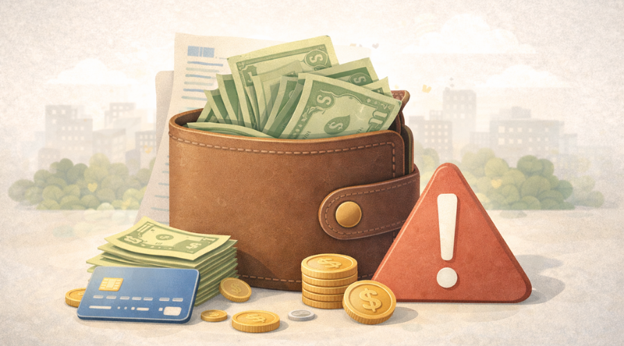 Overdraft fees and financial risk from low balance in checking account