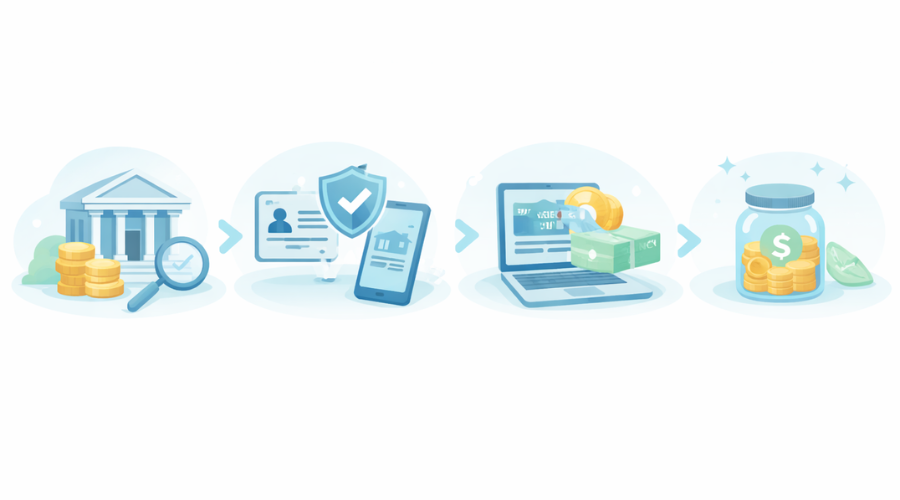 steps to open a savings account in the united states