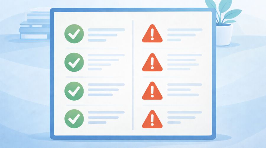 Checklist showing situations when credit inquiries matter or not