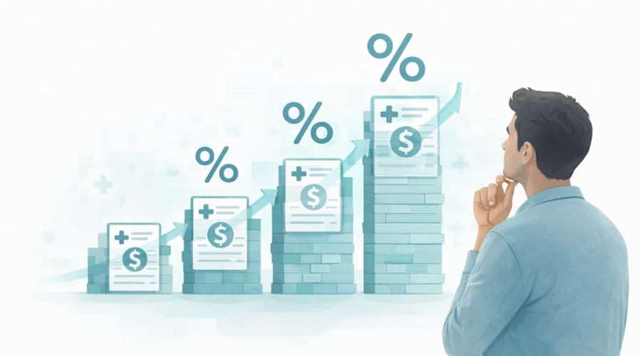 Coinsurance costs increasing with higher medical bills in health insurance

