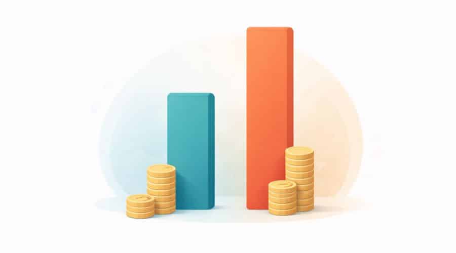Typical APR range comparison for personal loans and credit cards