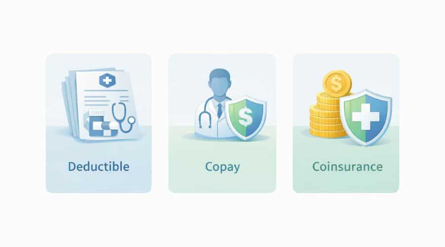 deductible vs copay vs coinsurance comparison