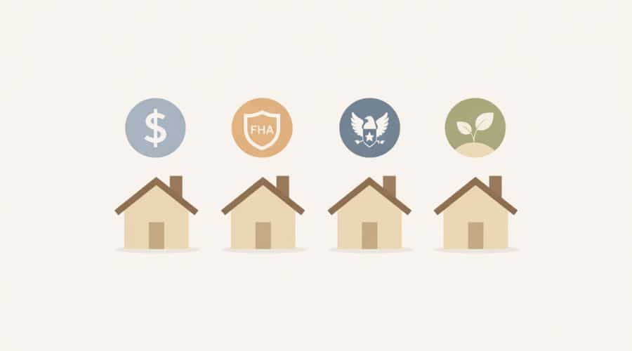 Down payment requirements by mortgage loan type in the U.S.