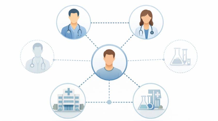 EPO insurance provider network showing in-network doctors and hospitals
