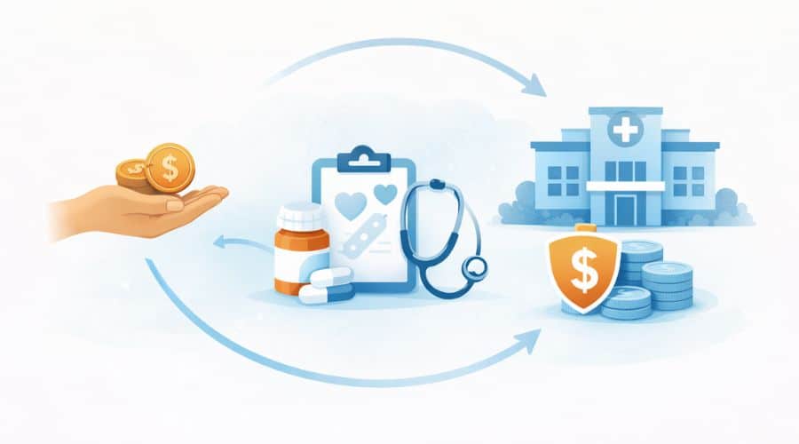 Typical HMO insurance costs including copays and predictable healthcare expenses