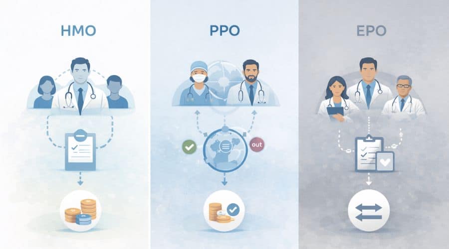 Comparison of HMO vs PPO vs EPO health insurance plans