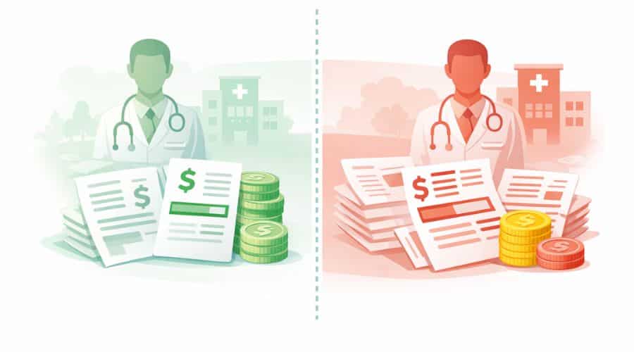 in-network vs out-of-network health insurance cost difference