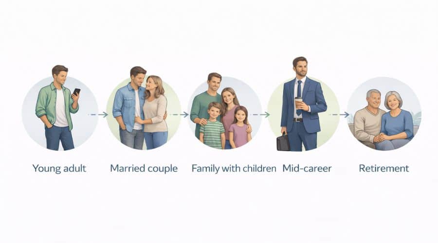 Life insurance coverage needs at different stages of life