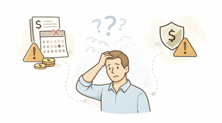 Common life insurance mistakes and risks illustration