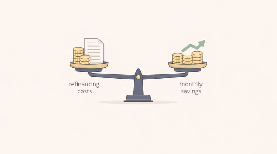 loan refinancing break-even point example