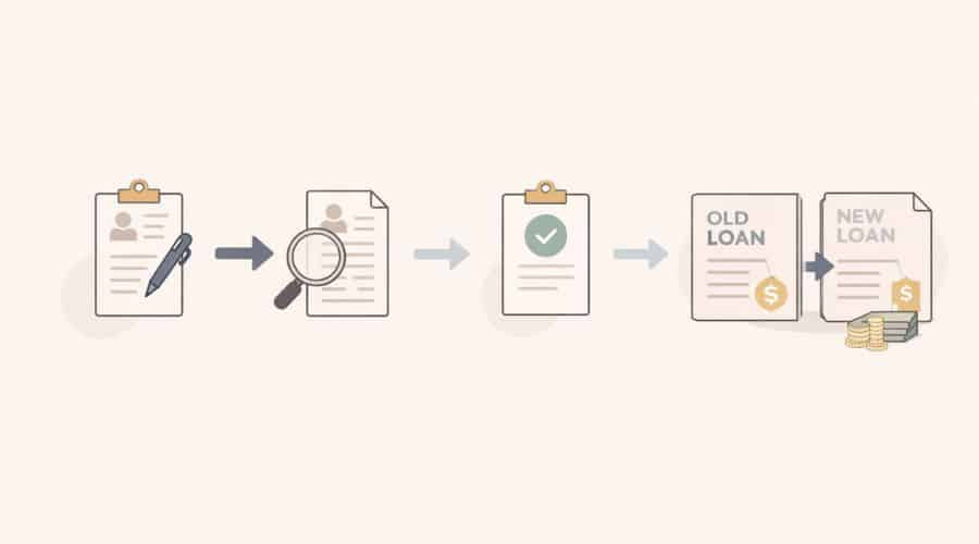 loan refinancing process steps in the United States