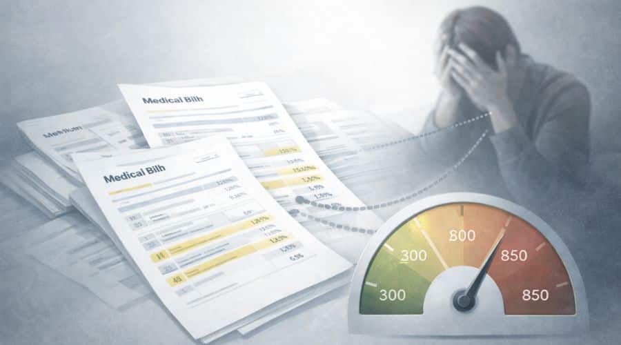 Medical bills impacting credit score and personal finances