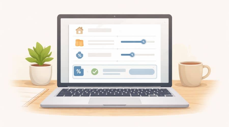 Mortgage loan calculator to estimate payments with different down payments