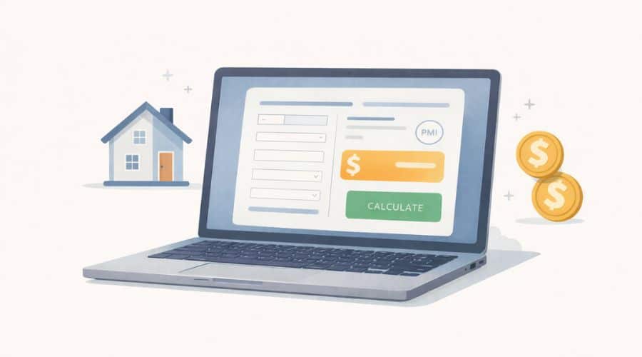 mortgage loan calculator showing PMI effect
