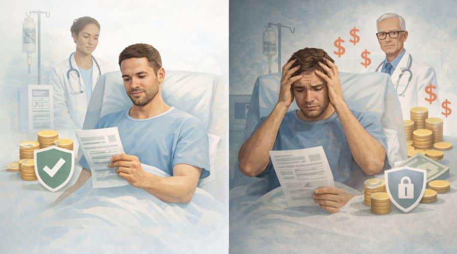 Comparison of in-network and out-of-network medical costs under PPO insurance