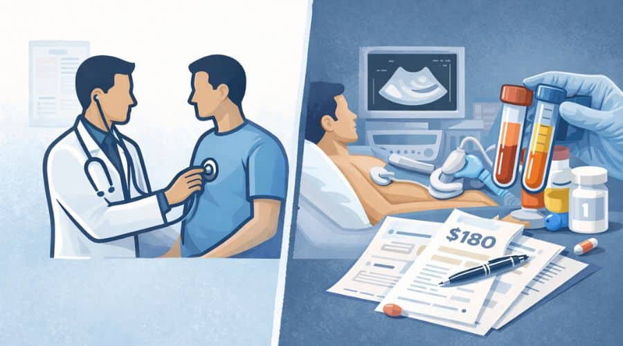 difference between preventive and diagnostic care billing
