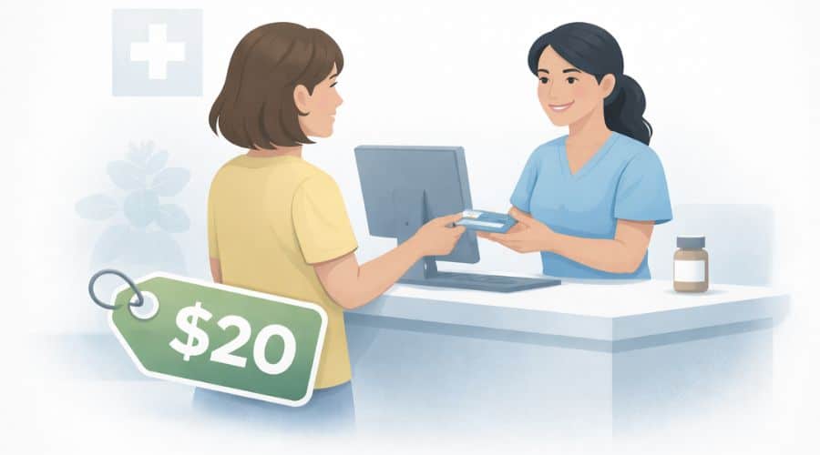 What is a copay in health insurance with fixed cost example