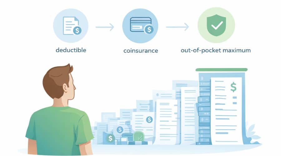 Illustration explaining what an out-of-pocket maximum means in health insurance
